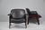 Mid-Century Modern Vintage Chairs in Wood and Leather by Ico Parisi for Mim Roma, 1960s, Set of 2 For Sale - Image 3 of 18