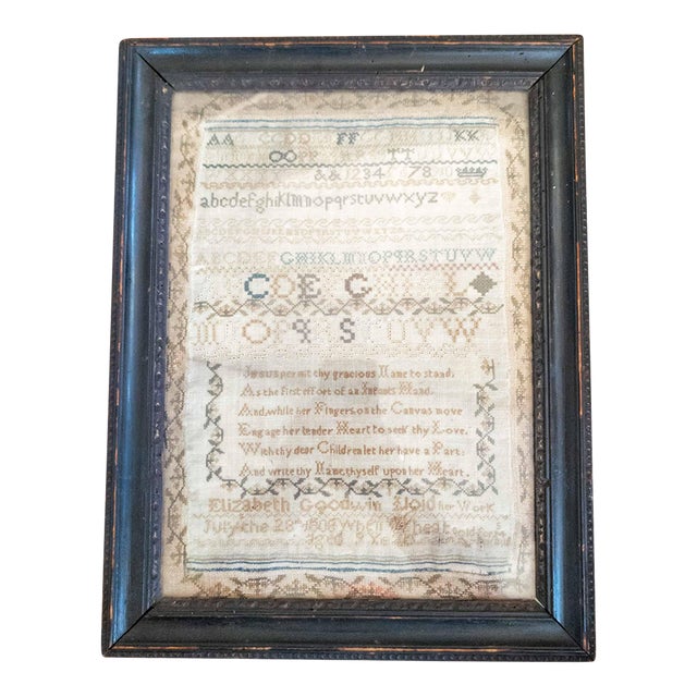 19th Century English Georgian Needlework Sampler Dated 1808 For Sale