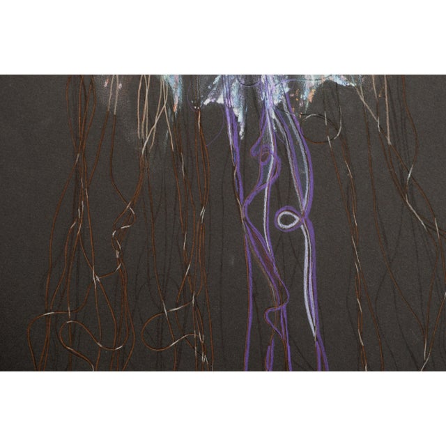 1980s Patricia A. Pearce "Ruffled Kimono (Orange, Teal, and Purple)" Realism Gouache on Paper 1980s For Sale - Image 5 of 8