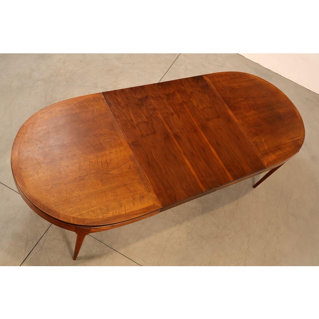 Wood Lane 'Rhythm' Mid Century Modern Walnut Expandable Dining Table For Sale - Image 7 of 18
