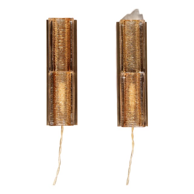 Danish Atlantic Double Wall Lamp from Vitrika, 1970s, Set of 2 For Sale