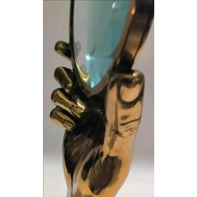 Late 20th Century Maitland-Smith Figural Hand Shaped Desktop Magnifying Glass For Sale In Atlanta - Image 6 of 13