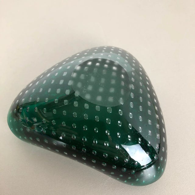 Green Murano Glass Bullicante Ashtray, Italy, 1970s For Sale - Image 13 of 15