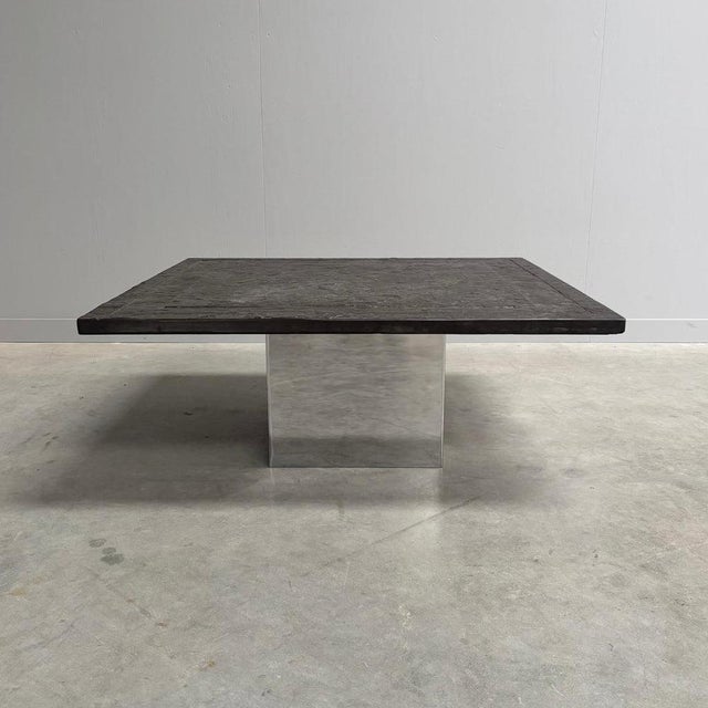Brutalist Stone and Steel Coffee Table by Draenert, 1970s For Sale - Image 3 of 12