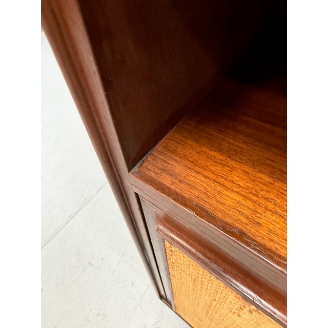 1950s Pair of Cane-Front Walnut Nightstands by Arne Vodder for Vamo Sønderborg For Sale - Image 13 of 14