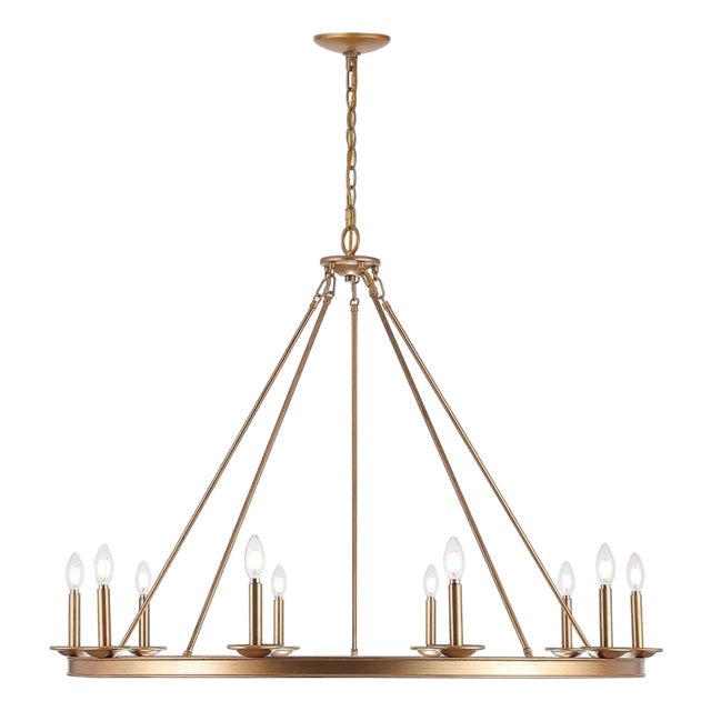 Telta 10-Light 46.5" Chandelier in Gold For Sale