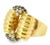 18K Yellow Gold Antique Estate Diamond & Sapphire Designer Handmade Ring. This exquisite piece showcases a beautiful...
