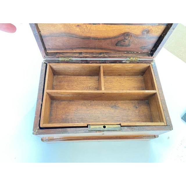 Large 19th Century Jewelry Box in Wood, England For Sale - Image 6 of 14