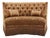 Vintage Marge Carson Curved Tufted Upholstered Dining Bench With Tassel Fringe For Sale