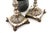 Silver Candlesticks with Turned and Engraved Shafts, Set of 2, in Good conditions.