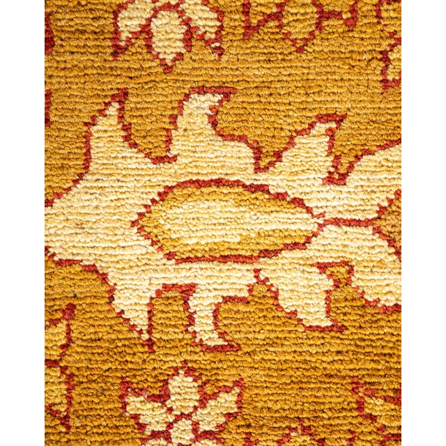 Traditional Eclectic, One-of-a-Kind Hand-Knotted Area Rug in Yellow, 9' 1" x 11' 10" For Sale - Image 3 of 8