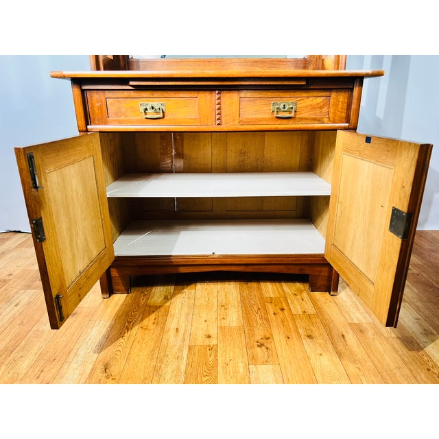 Antique German Art Nouveau Credenza with Mirror from Nic. Eckel Kaiserslautern, Germany, 1890s For Sale - Image 6 of 18