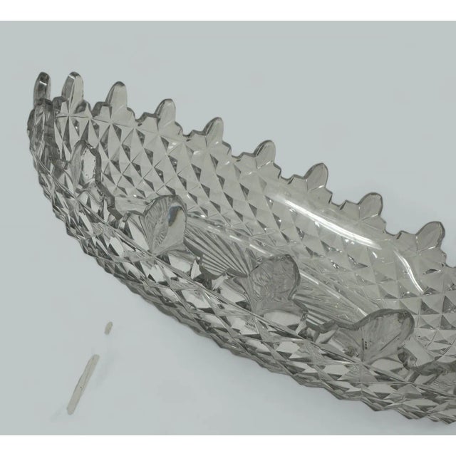 Antique Irish Tipperary Waterford Glass Cut Crystal Georgian Circular Bowl Tray For Sale - Image 10 of 12