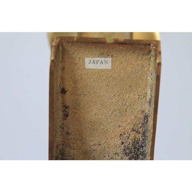 Vintage Japanese Modernist Brass Candle Holder For Sale - Image 12 of 12
