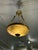 Vintage Custom Alabaster Semi Flush Mount Pendant For Sale - Image 4 of 12