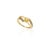 Art Deco Round Cut Yellow Sapphire Diamond Bypass Ring in 18k Solid Gold Size 7 For Sale - Image 3 of 14