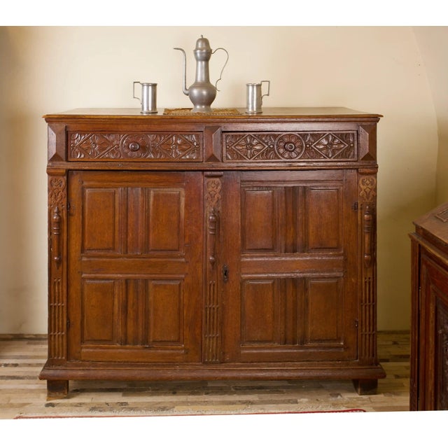17th Century Flemish Oak Chest of Drawers For Sale - Image 9 of 9