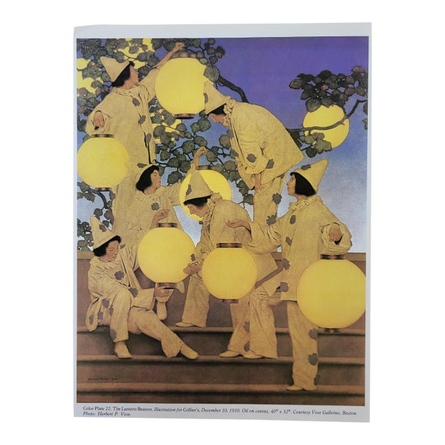 1970s Maxfield Parrish 'Lantern Bearers' Bookplate Reproduction For Sale