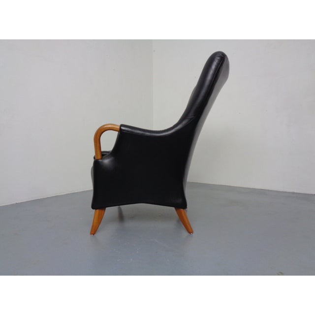 Tenor Leather Lounge Chair by Søren Nissen and Ebbe Gehl for Nielaus Jeki, Denmark, 1980s For Sale - Image 4 of 16
