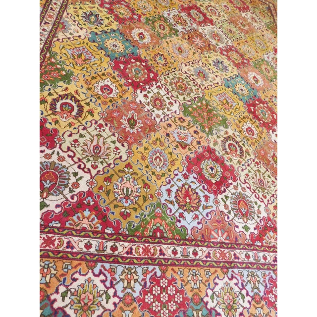 1950s Hand Knotted Vintage Persian Rug-10′ × 13′ For Sale - Image 10 of 11