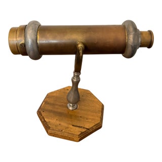 Table Top Brass and Pewter Kaleidoscope For Sale