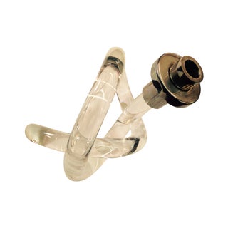 Mid-Century Dorothy Thorpe Lucite Candlestick For Sale