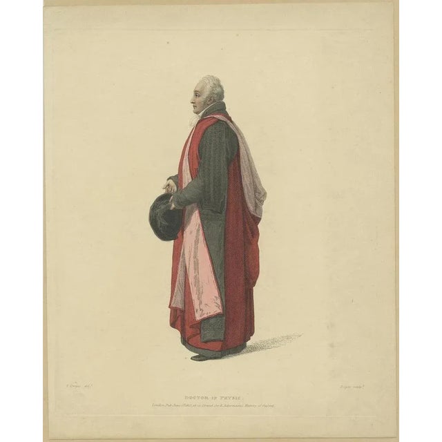 Sir Christopher Pegge, Doctor in Physic, In Convocation Dress, 1813, Print For Sale - Image 3 of 7