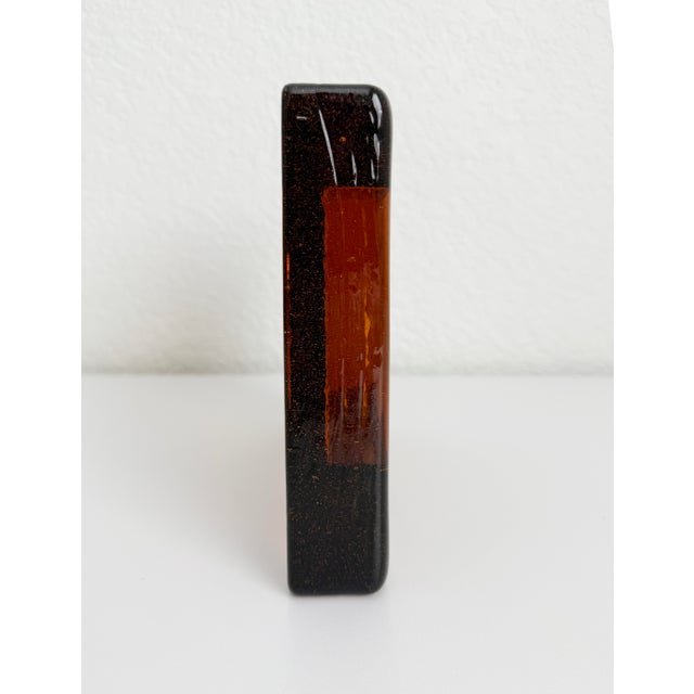 Glass 1970s Blenko Block Glass Ashtray/Catchall, Attributed For Sale - Image 7 of 10