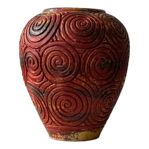 American Mid-Century Creamware Arts and Crafts Pottery Vase