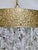 1950s Vintage Brass Ornate Crown Chandelier With French Pendalogue Crystals For Sale - Image 5 of 9