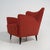 Red Lounge Chairs with Cone-Shaped Feet, 1950s, Set of 2 For Sale - Image 10 of 15