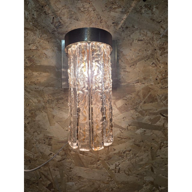 Murano Glass and Metal Wall Lights from Venini, 1960, Set of 2 For Sale - Image 3 of 12