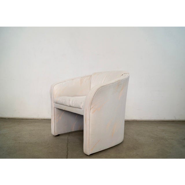 1980s 1980’s Art Deco Barrel Back Club Chair For Sale - Image 5 of 12