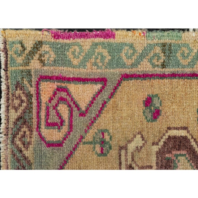Early 21st Century Turkish Mini Rug Oriental Hand Knotted Vintage Rug 1'6" x 2'6" #21186 For Sale - Image 5 of 8