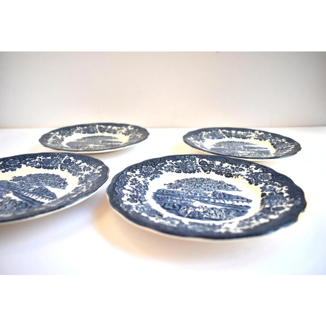 Royal Worcester Blue & White Plates - Set of 4 For Sale In San Francisco - Image 6 of 9