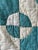 Vintage Teal + Soft Yellow Cotton Drunkard's Path Circle Quilt, Circa 1930s-40s For Sale - Image 12 of 18