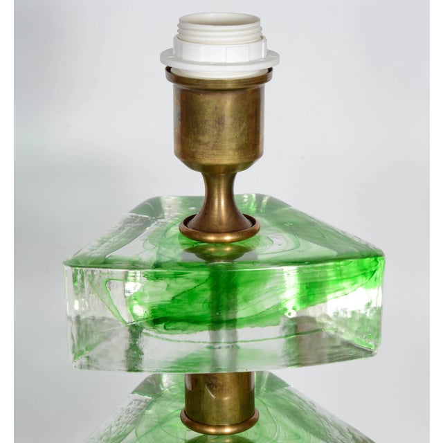 Vintage Murano Glass Table Lamps, Set of 2 For Sale - Image 4 of 8