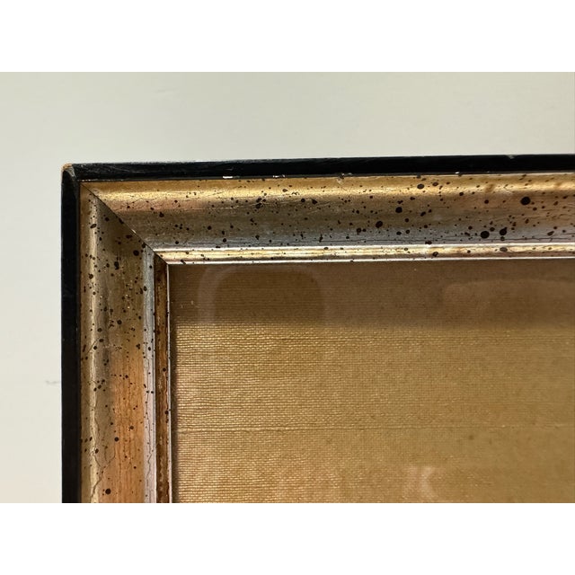 1940s Japanese Insect Procession Artwork in Gold-Tone Frame For Sale - Image 4 of 6