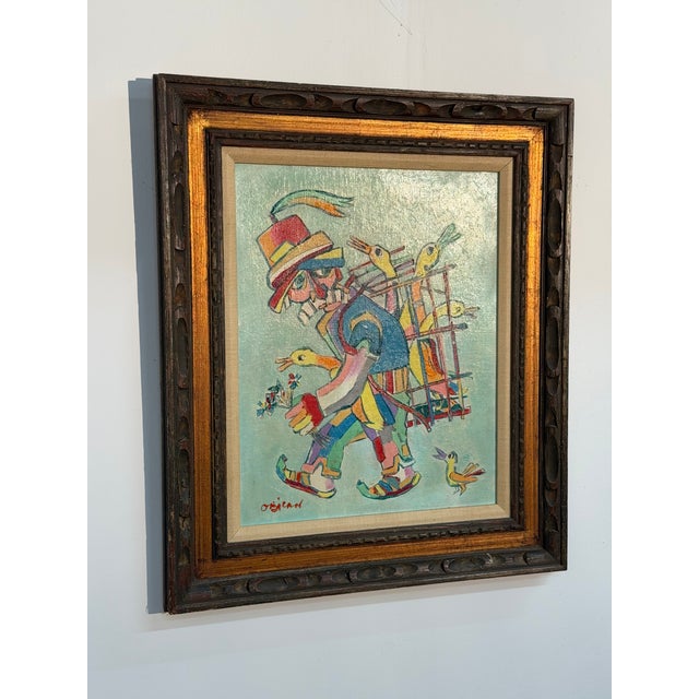 Mid-Century Modern The Walking Shop Painting by Jovan Obican, Croatia 1970 For Sale - Image 3 of 15