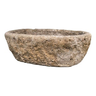 19th Century Folk Art Lava Stone Crucible For Sale