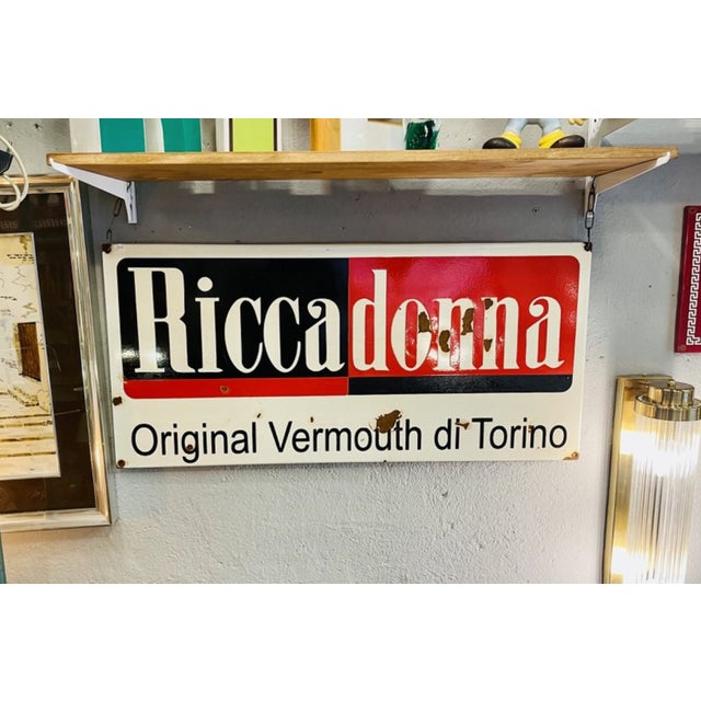 Outdoor Spumante Vermouth Riccadonna Sign, 1960s For Sale - Image 4 of 7