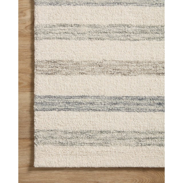 2020s Chris Loves Julia x LoloiChris Ivory / Slate 5'-0" x 7'-6" Area Rug For Sale - Image 5 of 8