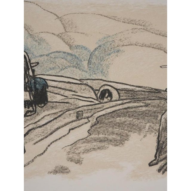 Mathurin MEHEUT (1882-1958) Brittany, The Pilgrimage, 1937 Original wood engraving Signed with the artist's monogram On...