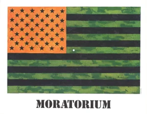 1969 Jasper Johns Moratorium Lithograph Poster