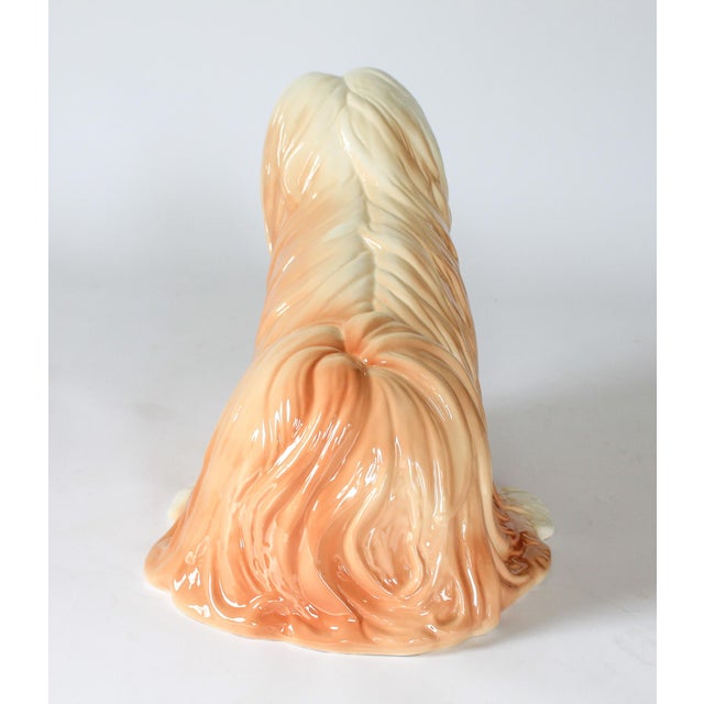 Vintage Ceramic Lhasa Apso Dog Figure For Sale - Image 4 of 10