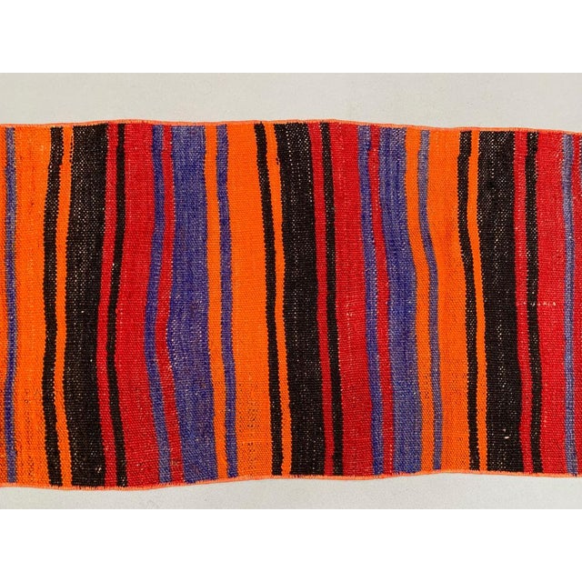 Turkish Narrow Kilim Runner Rug For Sale - Image 4 of 7
