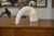 “Thor” table lamp by Fontana Arte. White opaline glass diffuser forming an arch, for soft and even light. Highly...