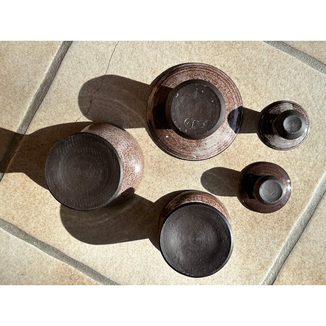 Ceramic Candlesticks by Serocka, Germany, 1970s, Set of 5 For Sale - Image 4 of 13