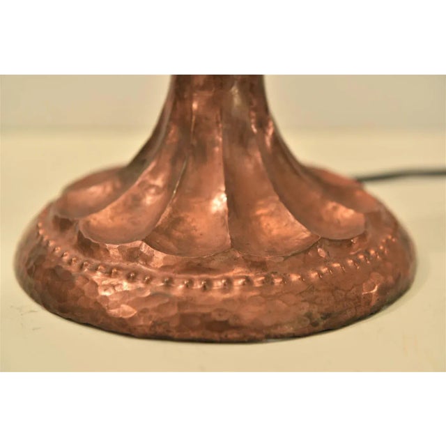 Large Copper Table Lamp by Harald Notini for Böhlmarks Lampfabrik Stockholm, 1920s For Sale - Image 6 of 13