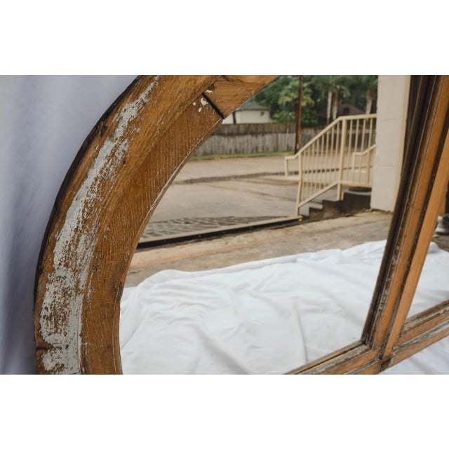 Antique French Half Round Window Casement Mirror For Sale - Image 12 of 13